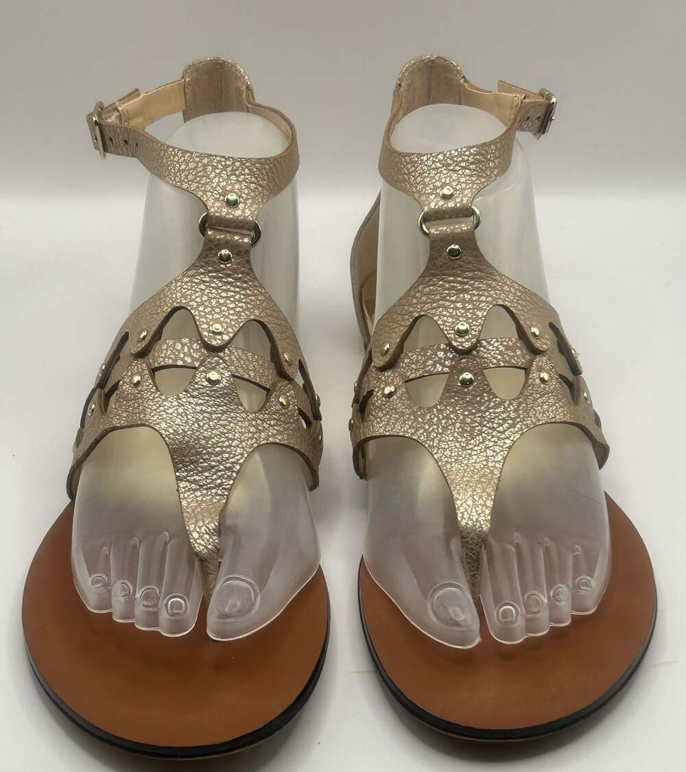 Vince Camuto Arlanian Metallic Gold Leather Gladiator Sandals